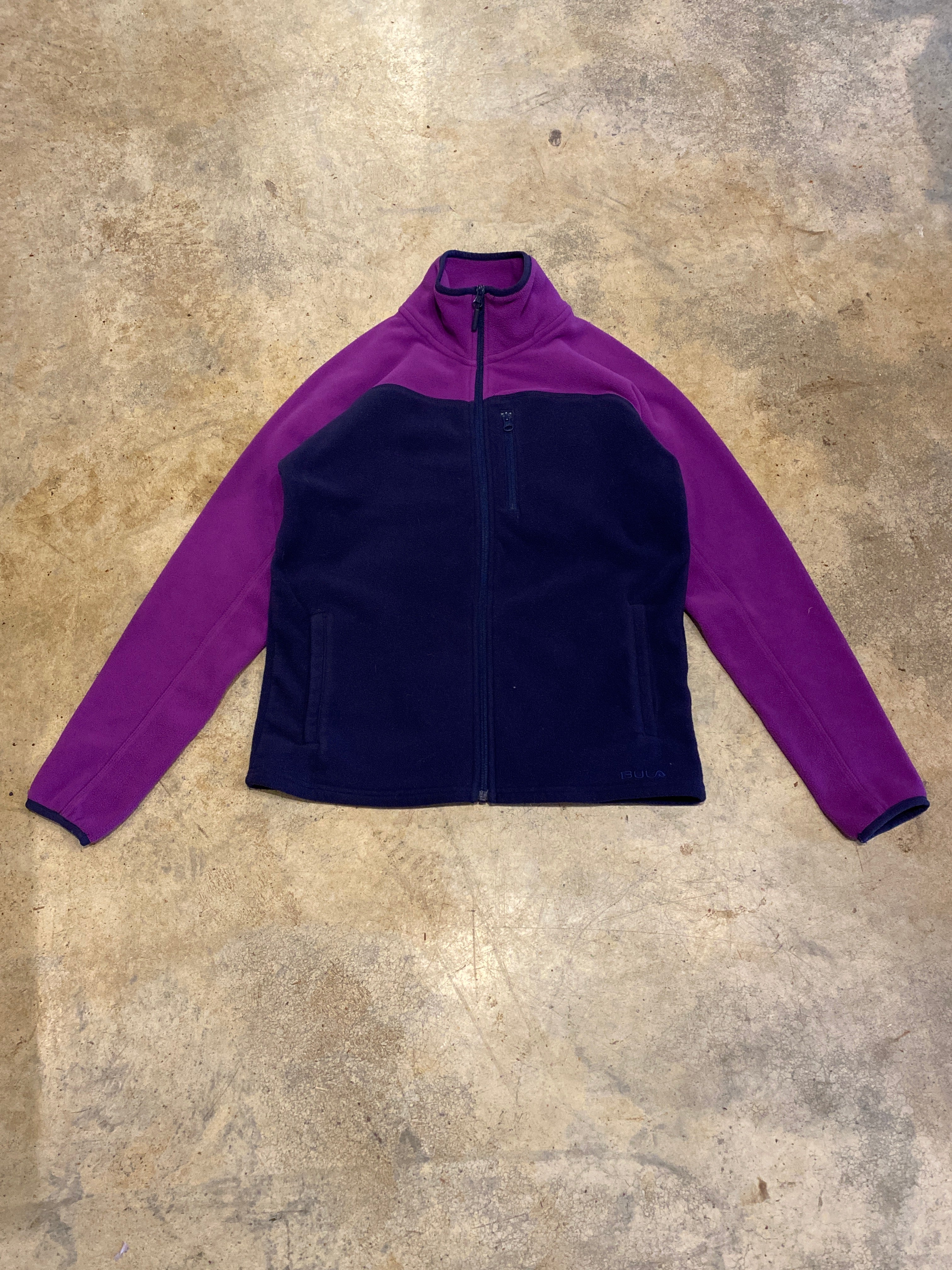 Bula Purple Fleece Small Zip Sweater