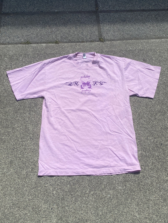 Los Angeles Apparel Porkchop Prophecy Pink SS Shirt Small Butterfly