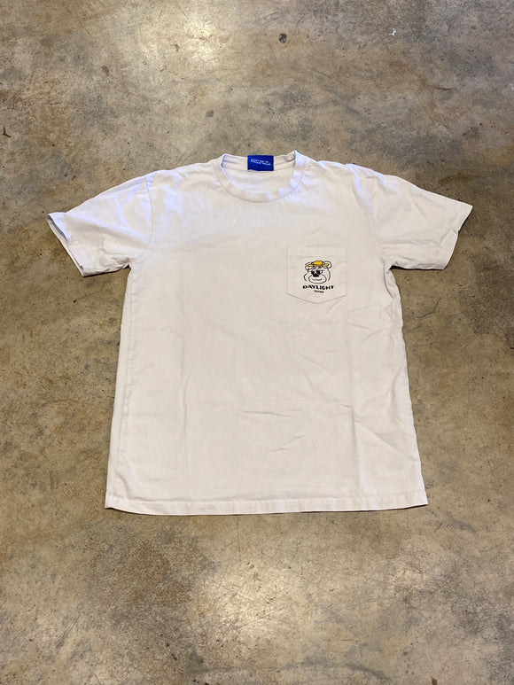 Daylight White Pocket Tee Printed Bear Medium Shirt