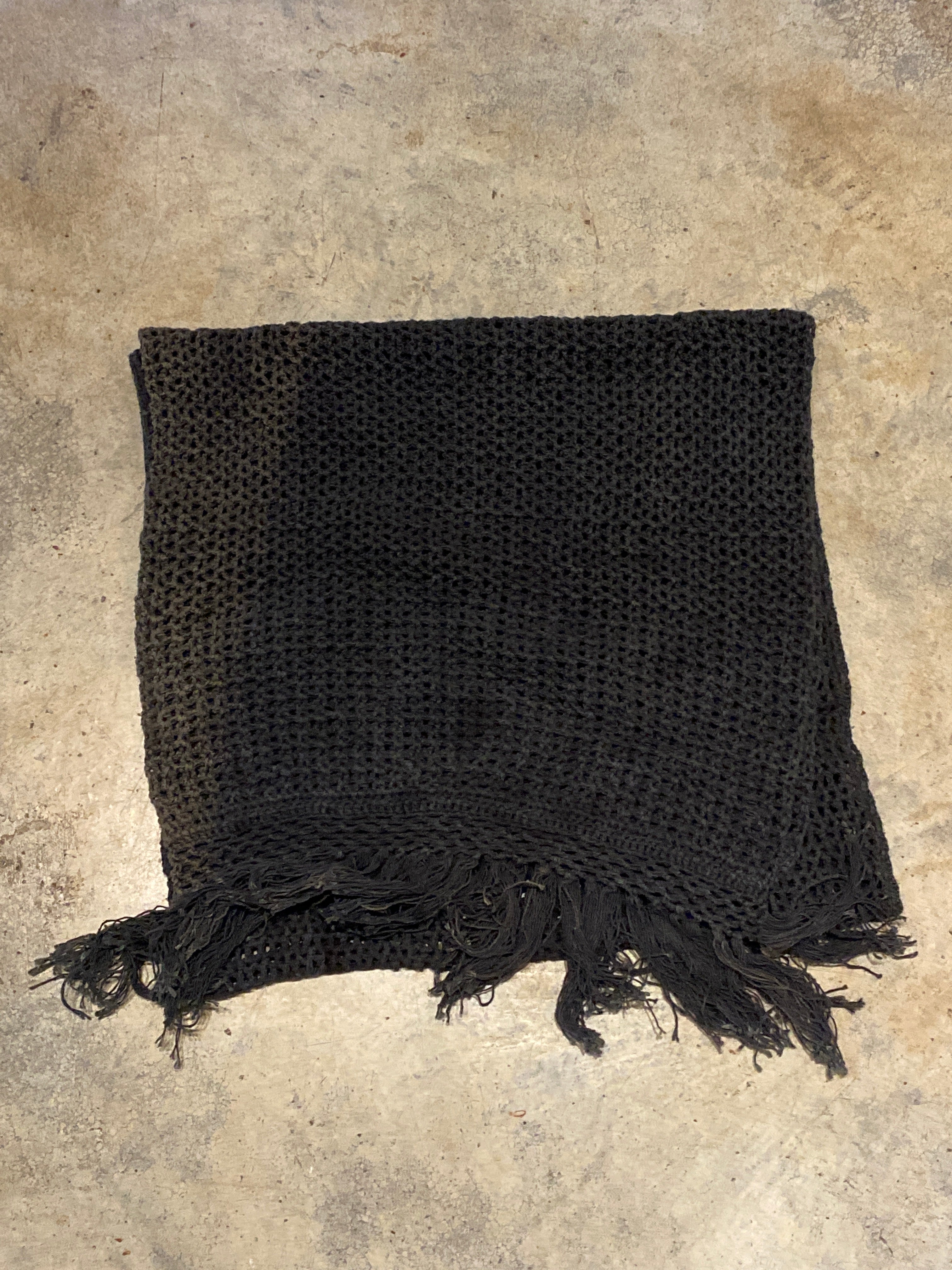 Crochet Black Faded Scarf