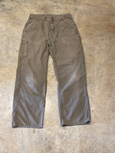 Carhartt Dungaree Relaxed Fit 33 32 Olive Green Pants Made in Nicaragua