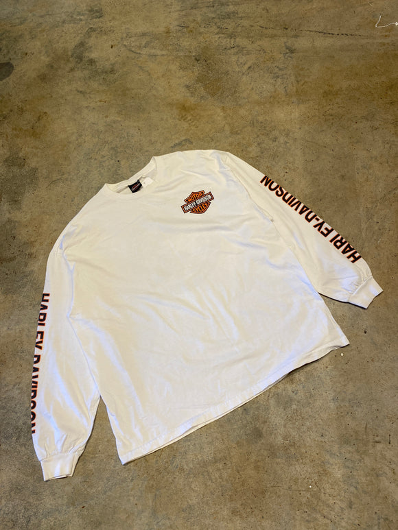 Harley Davidson White Curaçao Long Sleeve Shirt