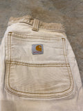 Carhartt Double Knee No Rivet Tan Made in Nicaragua 34 32 Pants