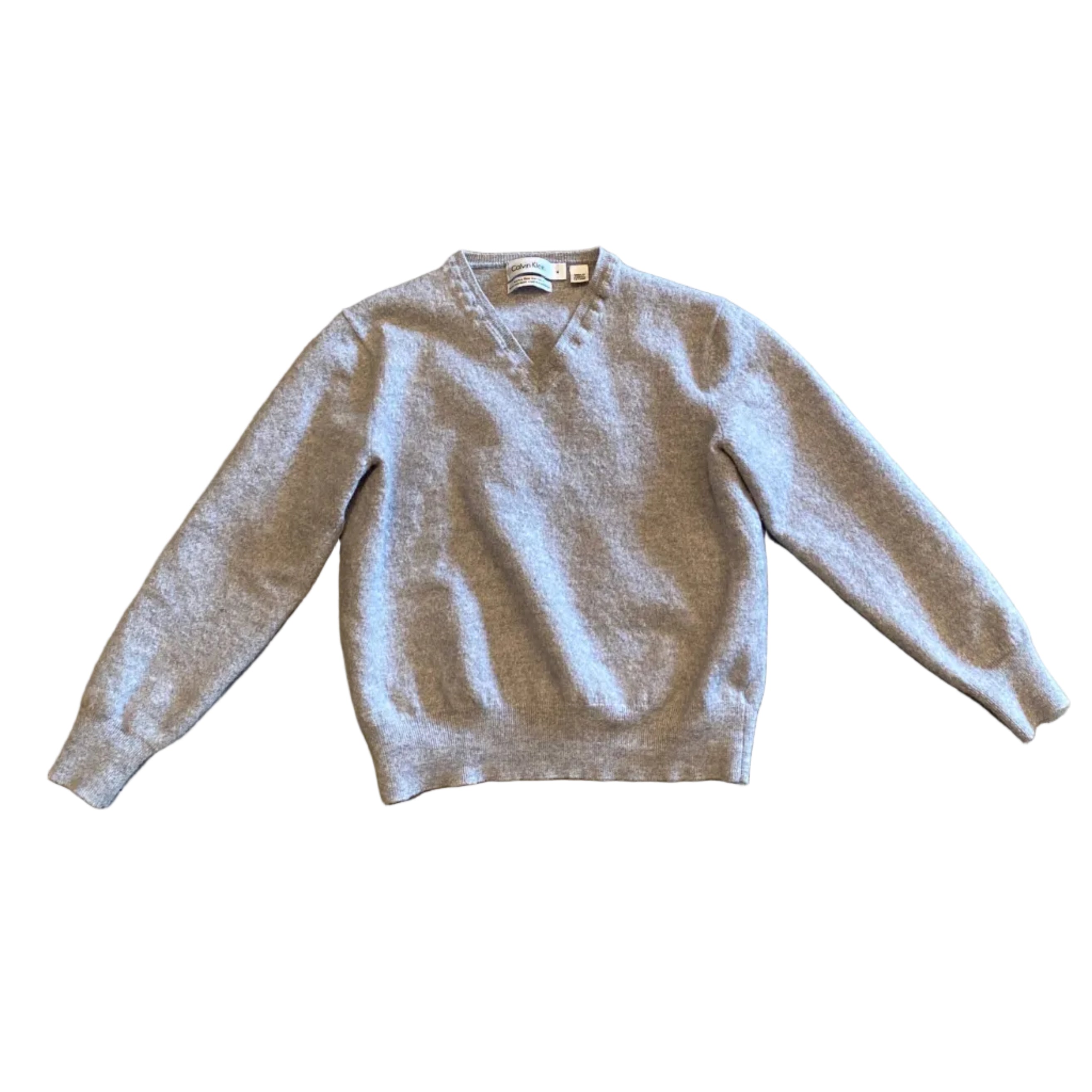 Calvin Klein Merino Wool Medium Grey Kids Sweater