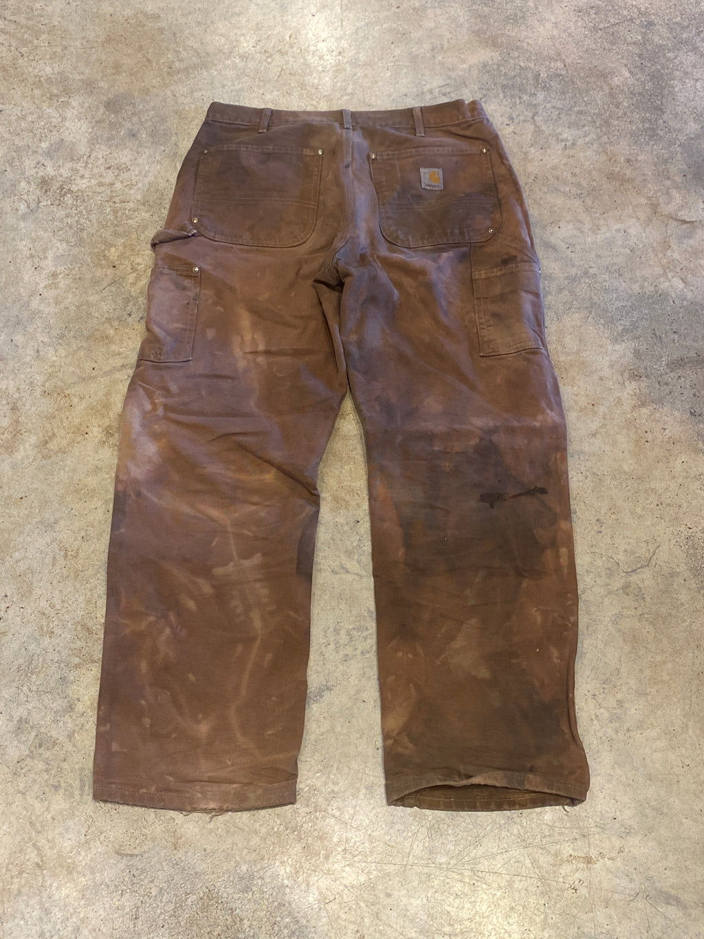 Carhartt Mondo Brown Double Knee Cargo Pants 32 30 Original Fit Made in USA