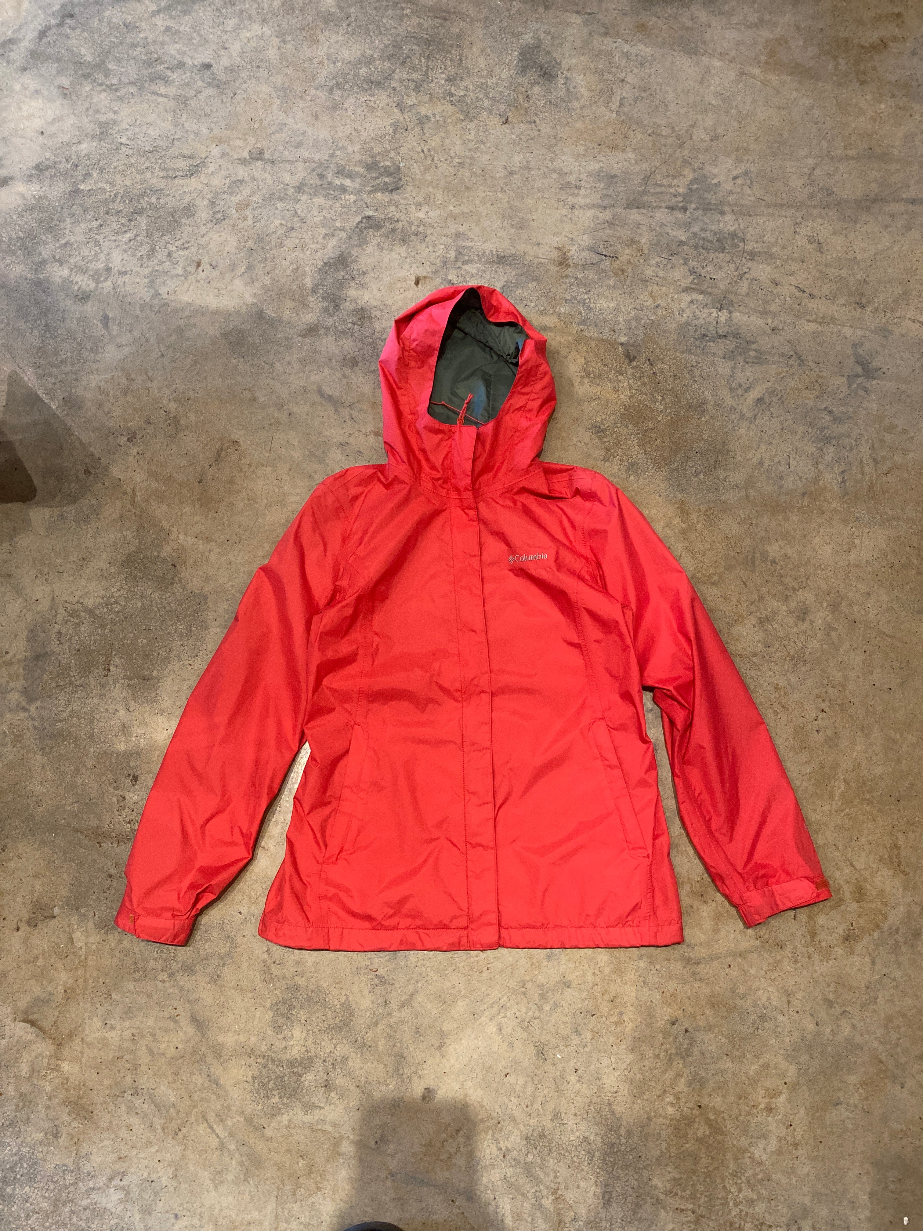 Columbia Sportswear Zip Hooded Jacket Coral Small