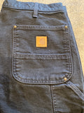 Carhartt Double Knee Rivet Black 33 32 Made in Mexico