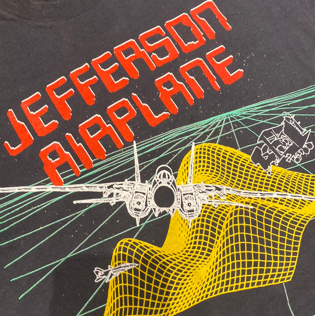 Hanes Jefferson Airplane Tour 1989 Black Large Vintage Shirt