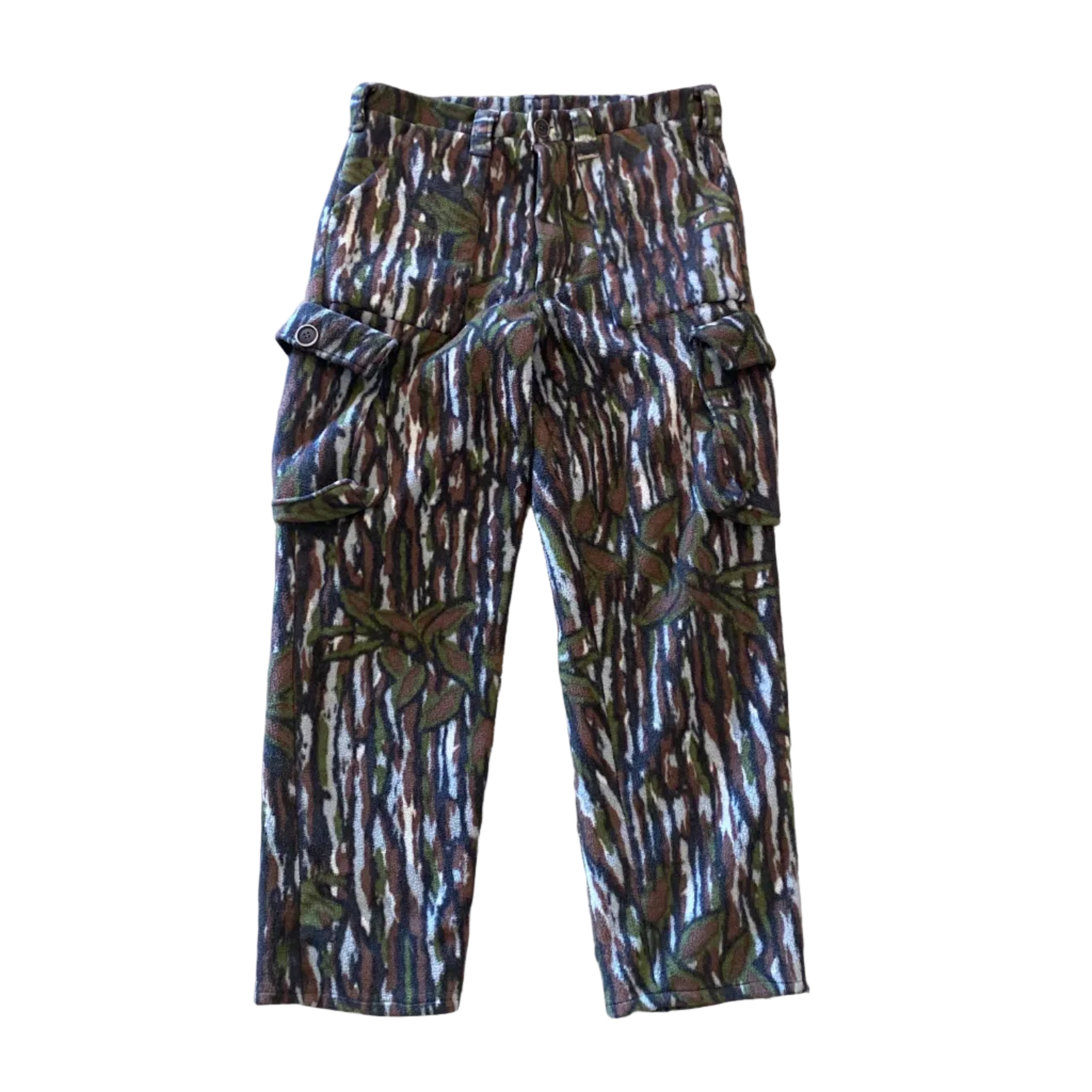 Abstract Realtree Camo Cyber Fleece Hunting Pattern 35 30 Vintage Cargo Pants