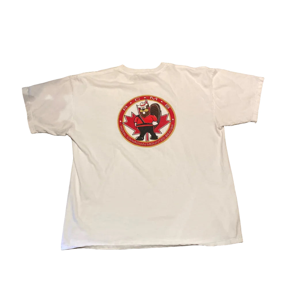 Gildan Royal Canadian Mounted Beaver Shirt Funny RCMP Parody XLarge