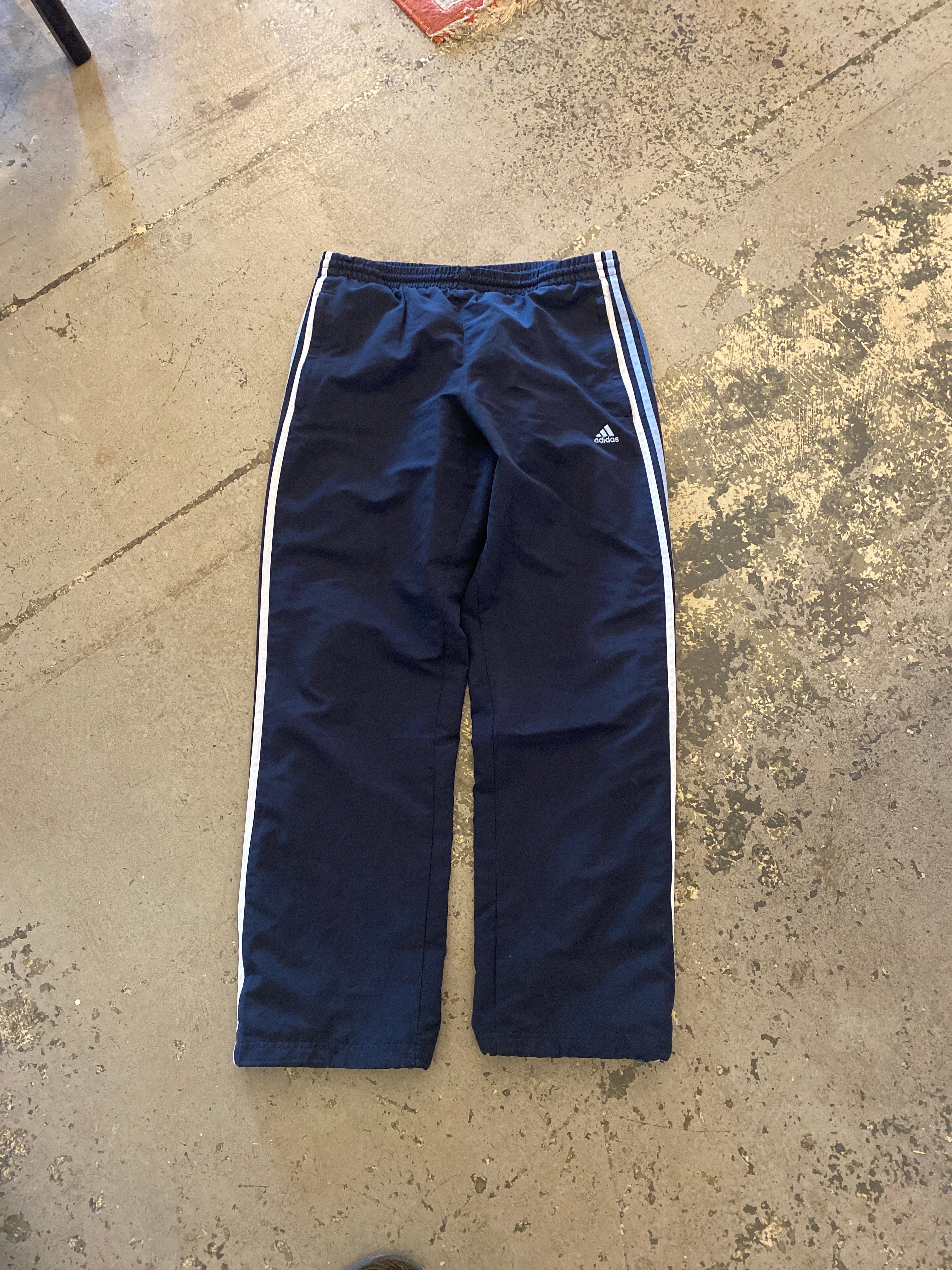 Adidas Super Baggy Navy Blue Track Pants 32 32 Y2K Relaxed Oversized