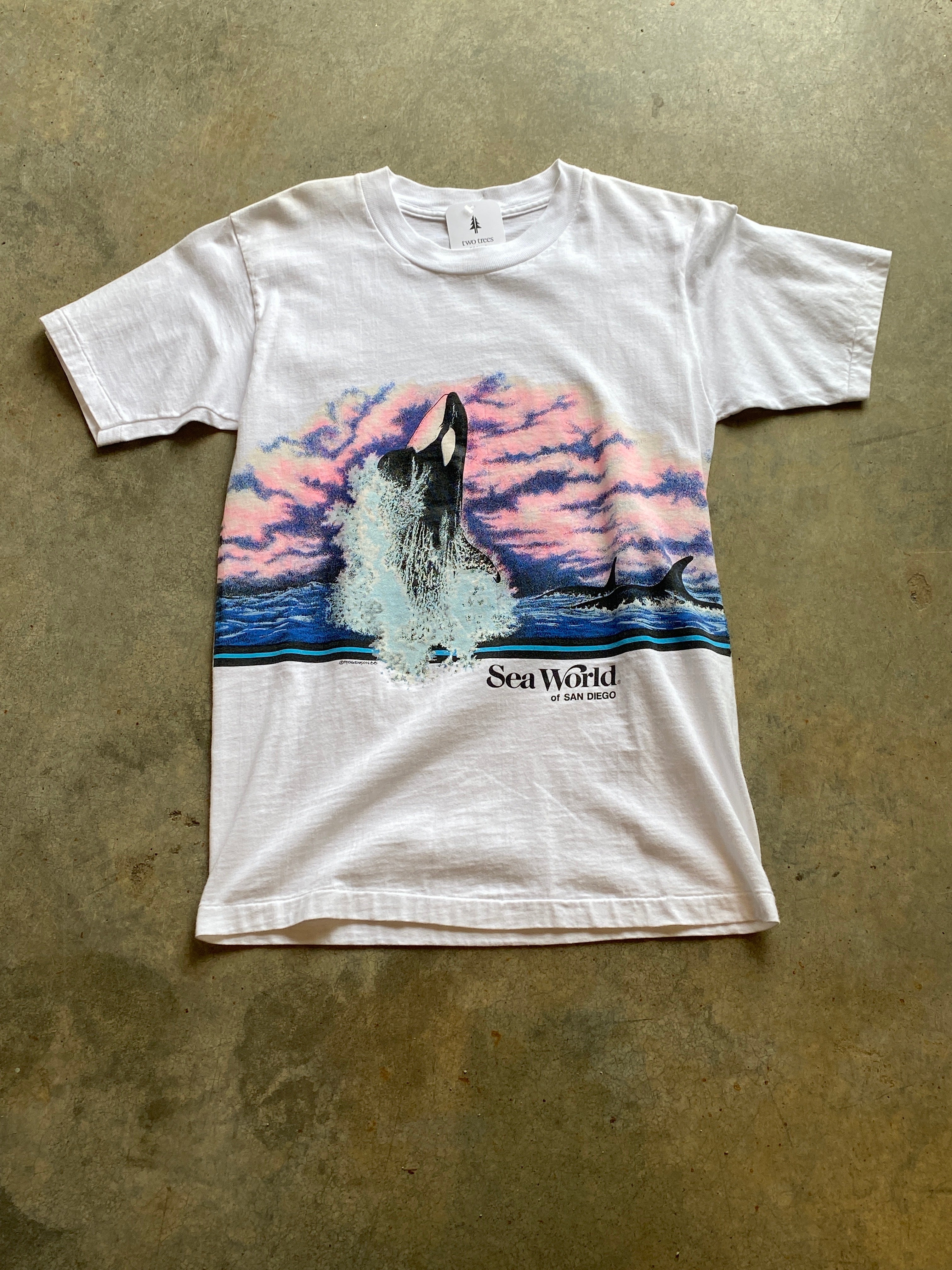 Sea World Orca AOP White Vintage Shirt