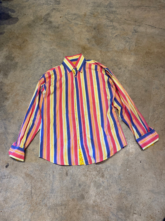 Bugatchi Clovio Colorful Customized Button Up Medium Shirt