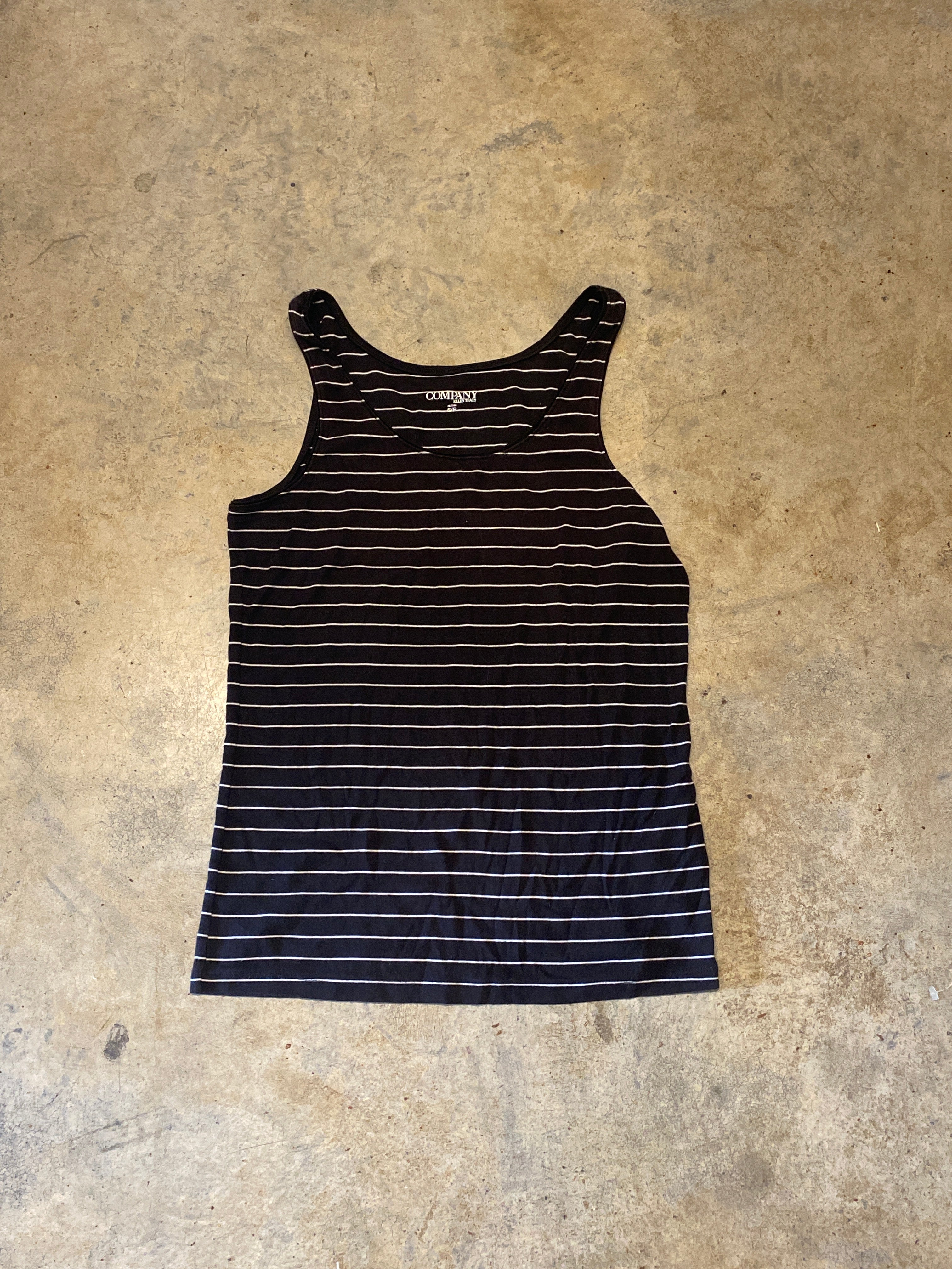 Company Ellen Tracy Black Stripe Small Tank Top
