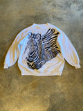 Young Fashion Club Vintage Zebra Glitter Crewneck Sweater