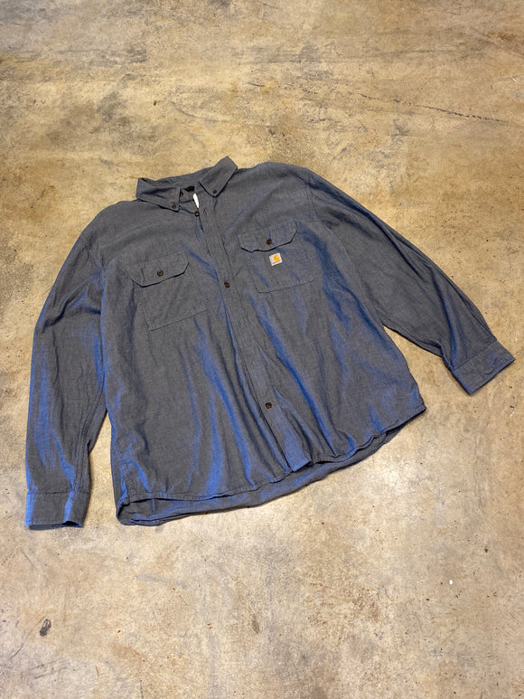 Carhartt Button Up Blue XXLarge Shirt