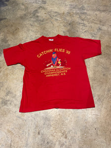 Gym Master Catchin’ Flies ‘95 Red Single Stitch Made in Canada XLarge