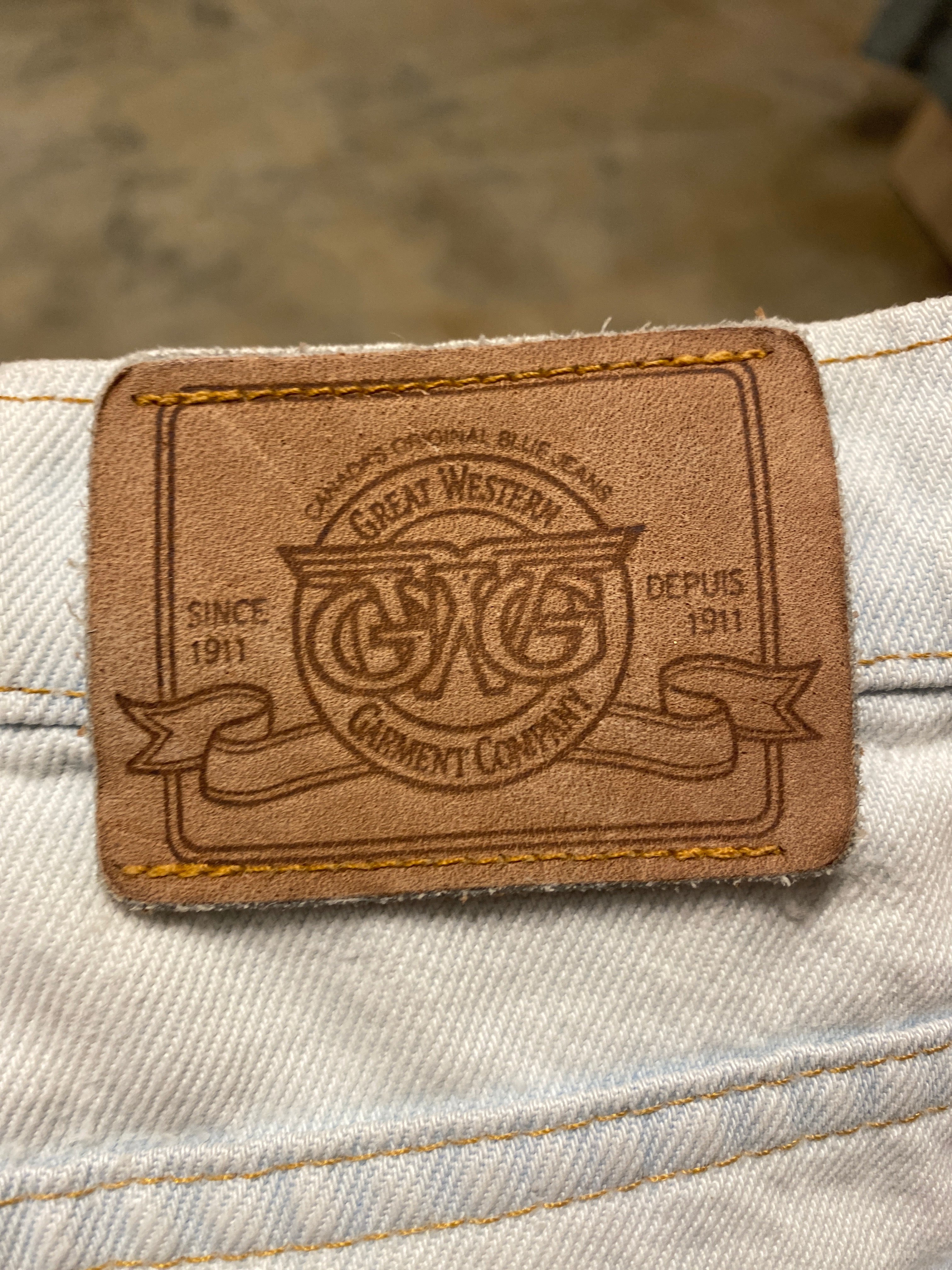 GWG Made in Canada 26 34 Light Fade Denim Pants