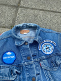 Levi Patch Denim Jacket Size 42 Offshore Fishing Cruising Diving Scuba Police Made in USA