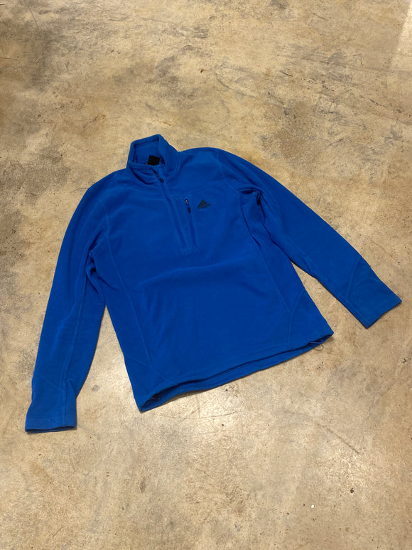 Adidas Blue Quarter Zip Pullover fleece Jacket