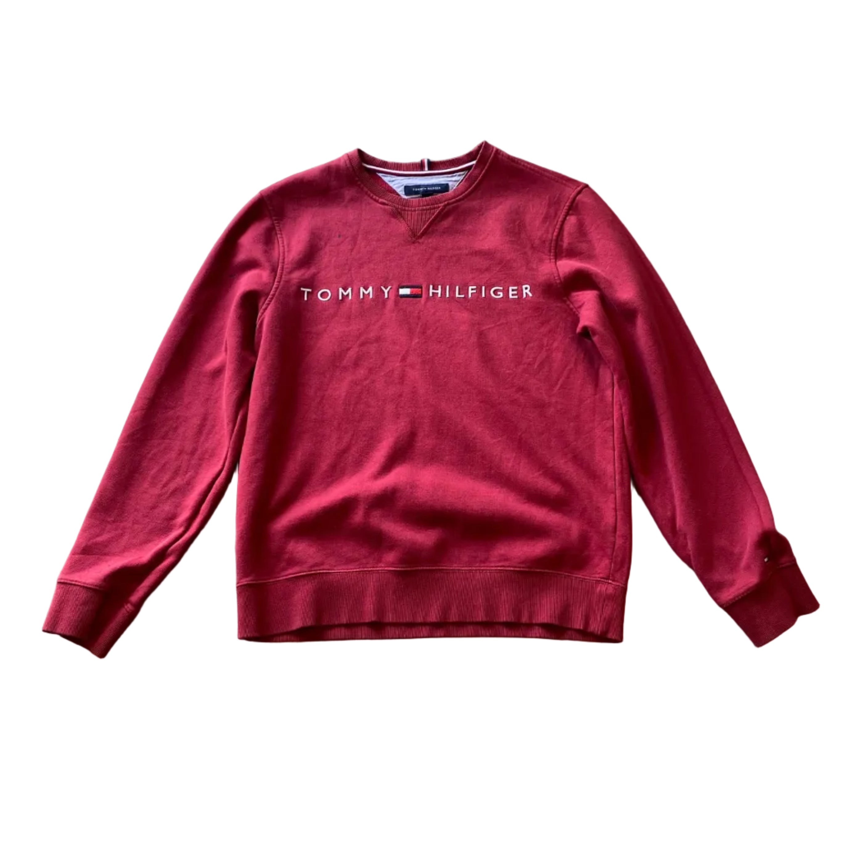 Tommy Hilfiger Burgundy Crewneck Sweater Medium