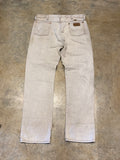 Wrangler Leather Tab Faded Brown Denim Pants