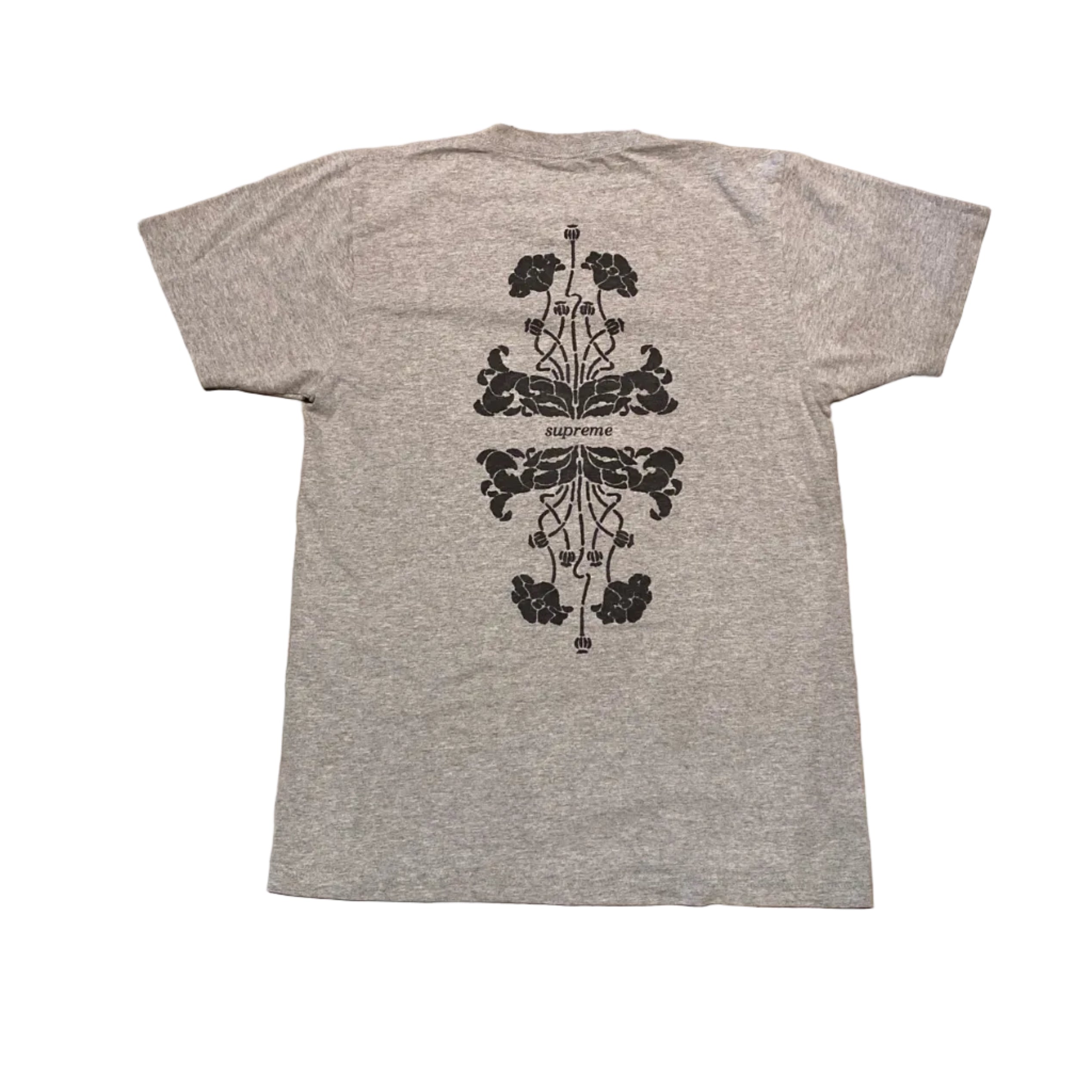 Supreme Poppy Flowers FW2016 Grey Shirt Medium