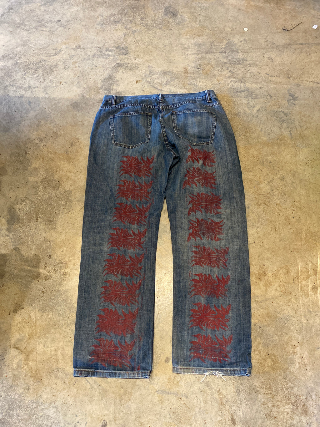 Unbranded Vizstim Tribal Design Denim 36 30 Pants