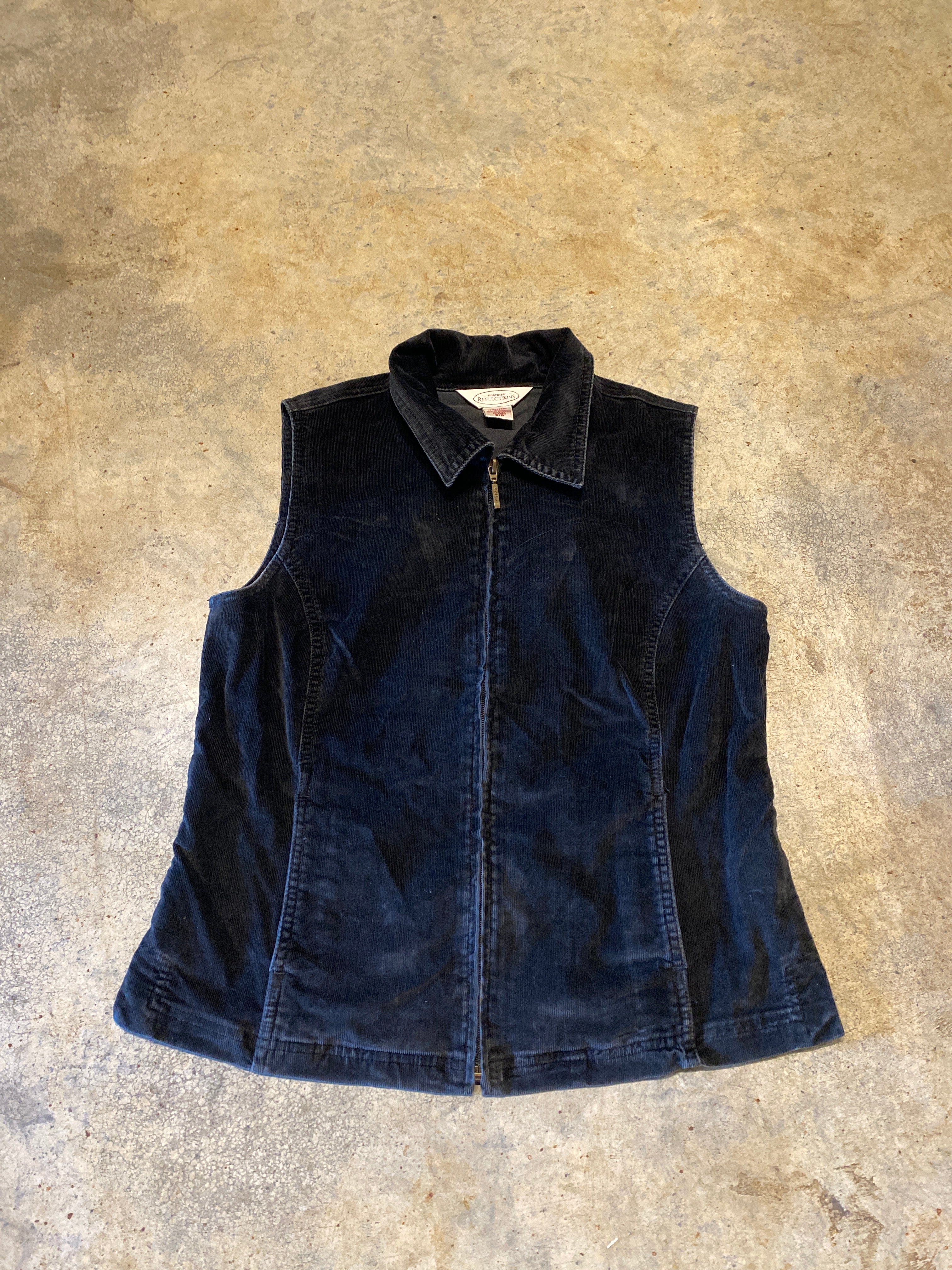 Northern Reflections Zip Black Cord Small Vest