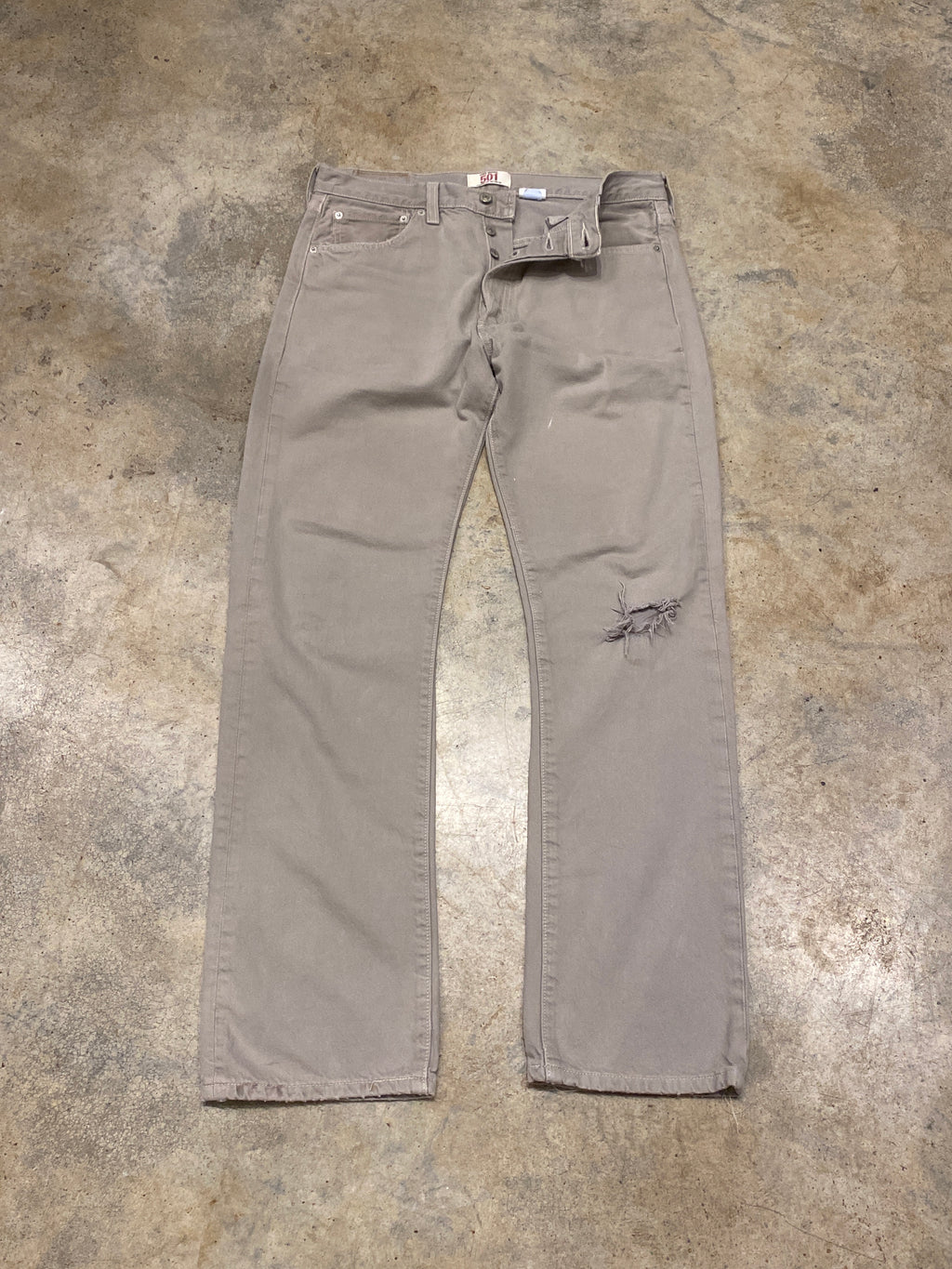 Levi 501 33 33 (34 34) Beige Jan 2009 Denim Pants