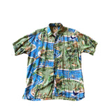 John Severson Kahala Vintage Hawaiian Shirt Small Golf Button Up Rayon