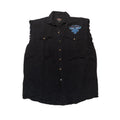 Biker Design Sturgis Motorcycle Rally Viker Cut Off Button Up Moto Black Americana XLarge Vest
