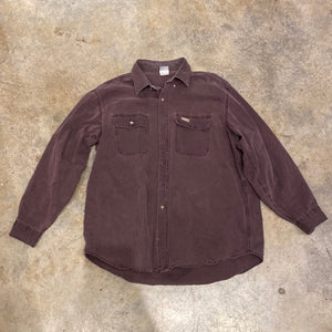 Carhartt Purple Burgundy Faded Button Up Shirt Large