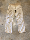 Carhartt Double Knee No Rivet Tan Made in Nicaragua 34 32 Pants