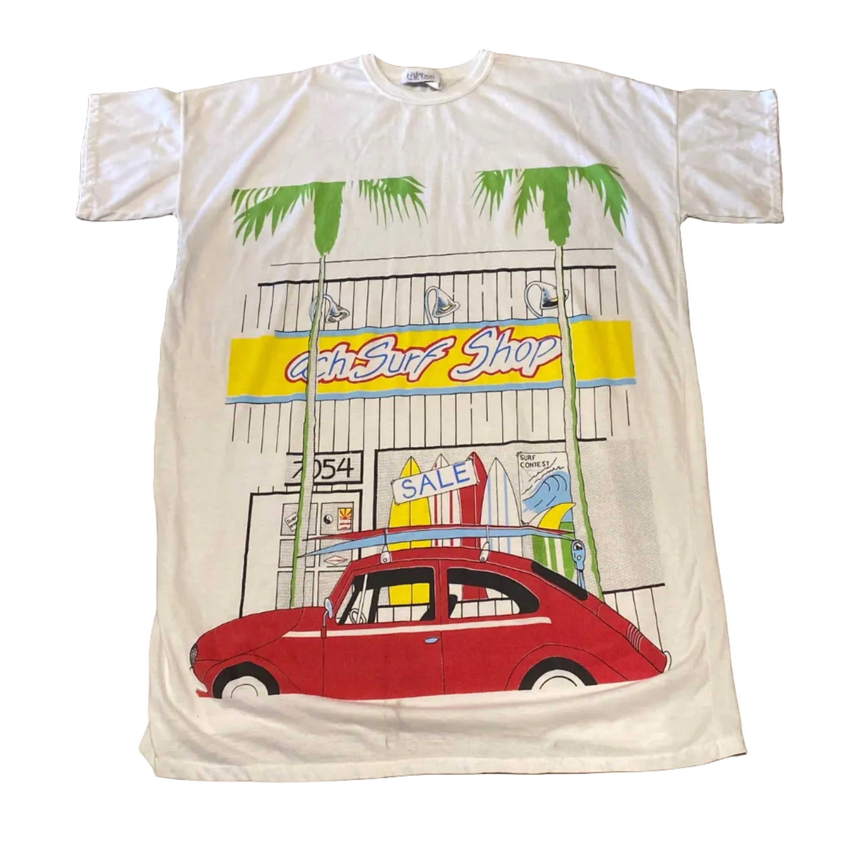Balaban Surf Shop XXLarge Long White Vintage Shirt