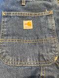 Carhartt 38x34 Navy Blue Mexico Carpenter, flame resistant Denim Jeans FRB-13DNM