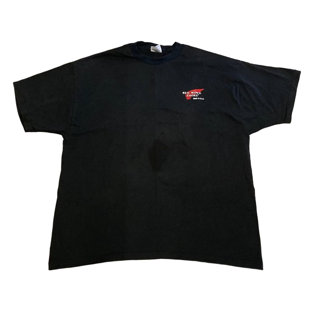 Jerzees Red Wing Shoes Black XXLarge Made in USA Shirt