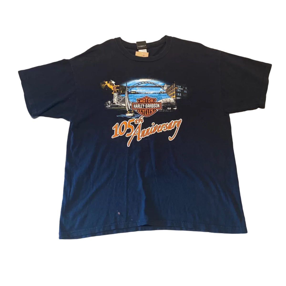 Harley Davidson 105th Anniversary Milwaukee XLarge 2008 Black Shirt