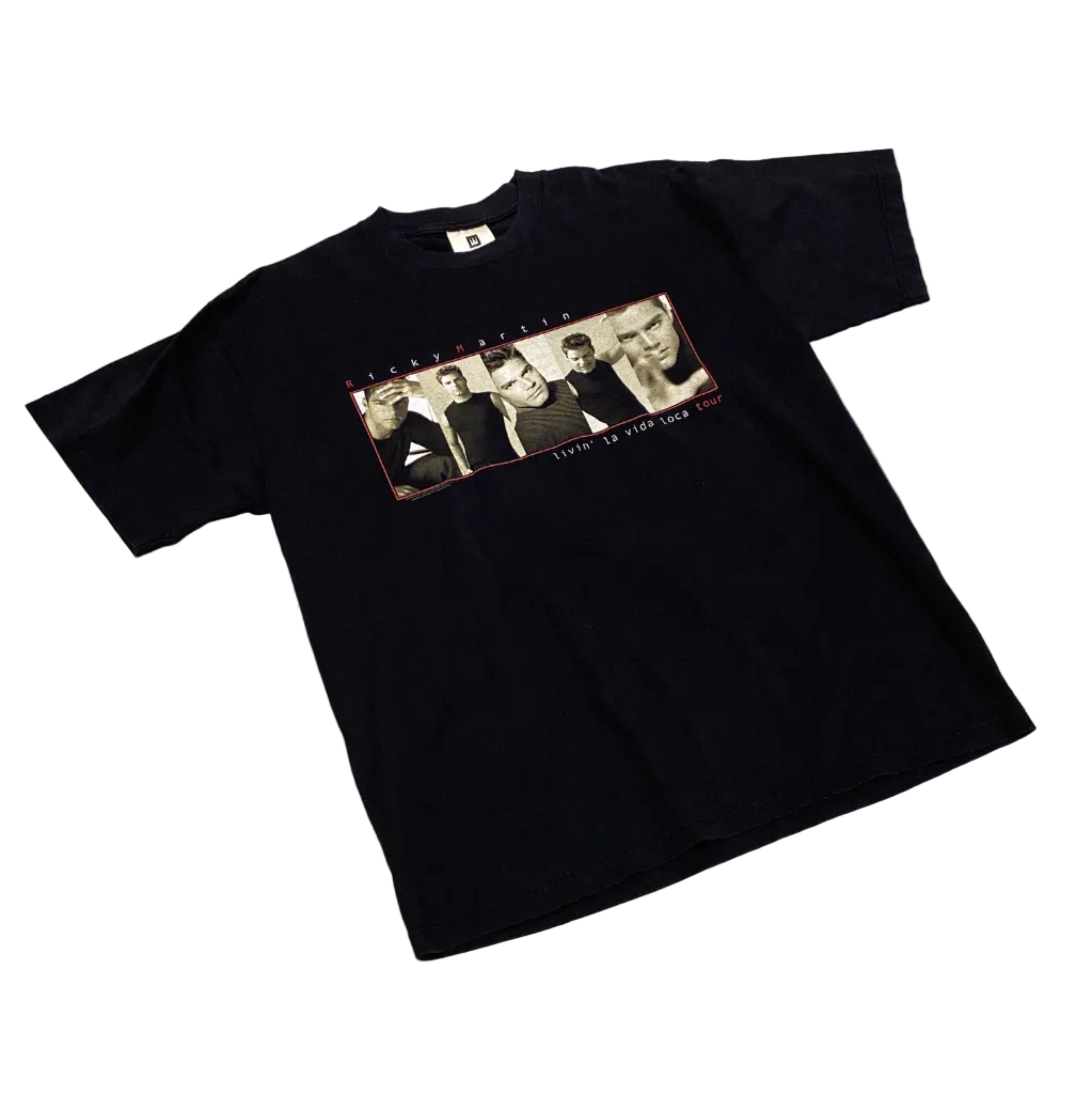 Winterland Ricky Martin 1999 La Vida Loca Tour Vintage Black SS Shirt XLarge