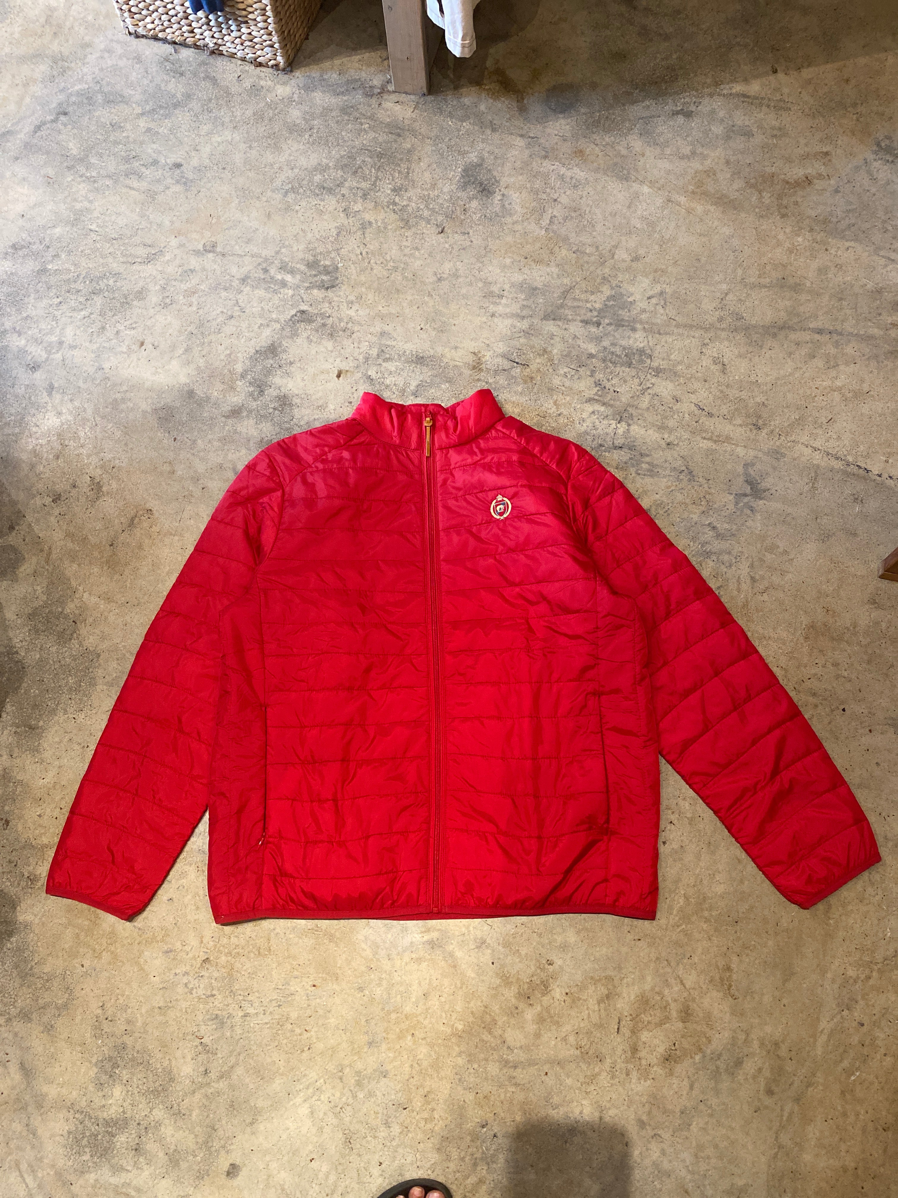 Mehrathon Red Puff Jacket Large