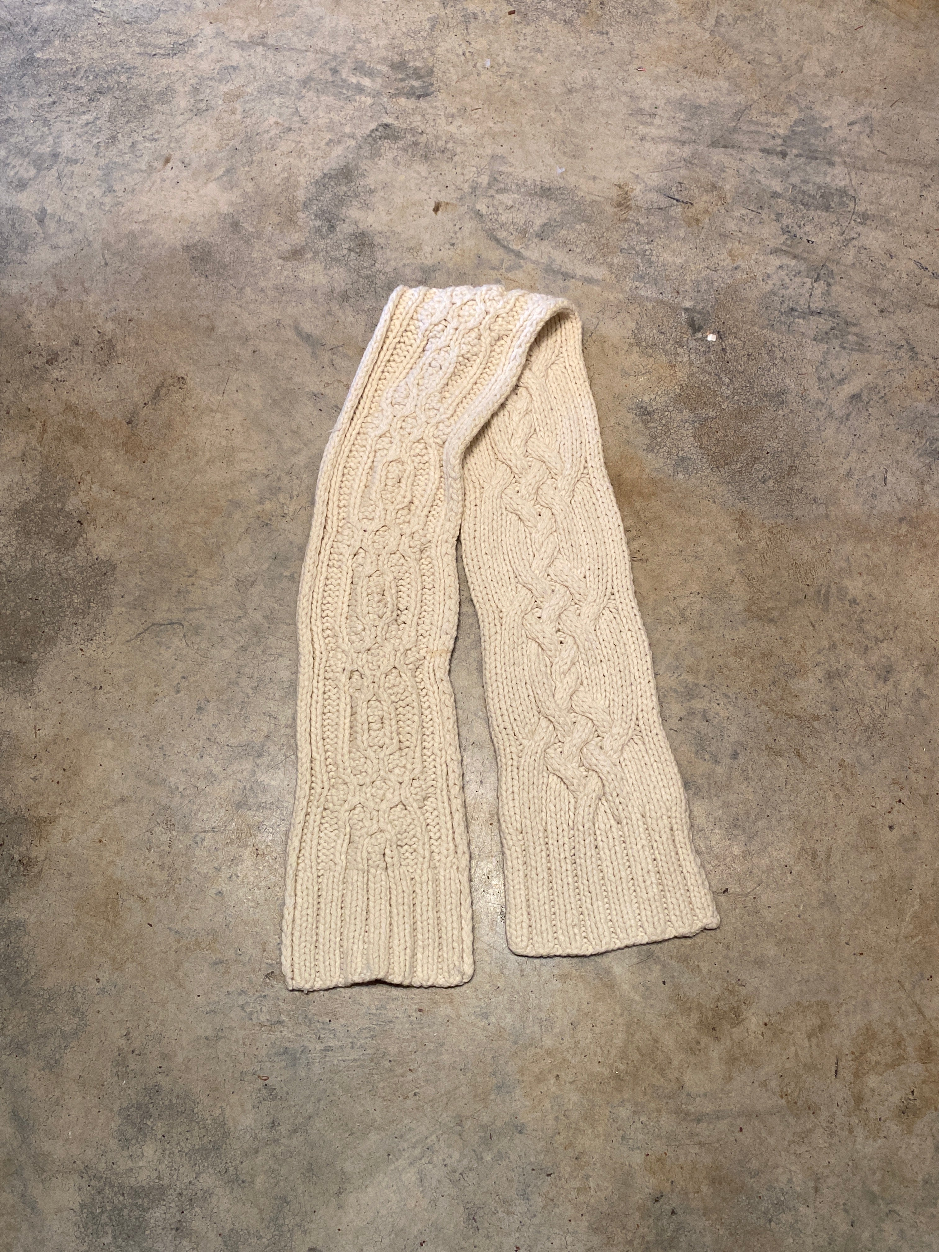 Knit Ivory Handmade Scarf