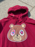 Sun Tees Heavyweight Kanye Bear  Streetwear  Hoodie Small  Red  Sweater