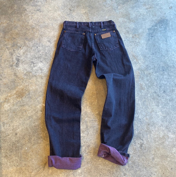 Wrangler Purple Denim Pants 29 36 Made in USA