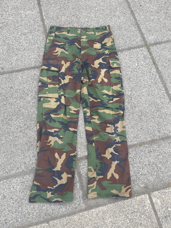 Unbranded Green Army Camo Military Cargo Pants 29-32