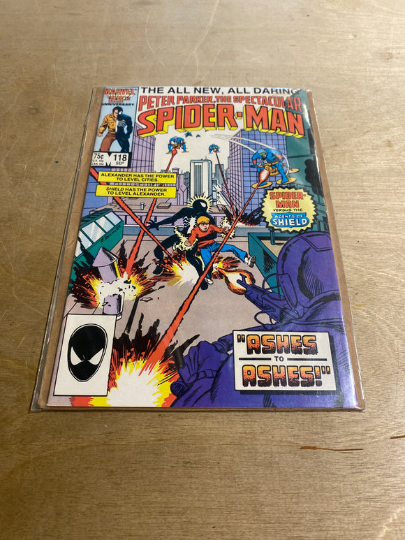 Marvel Peter Parker The Spectacular Spider-Man Sept 1985 #118 Comic