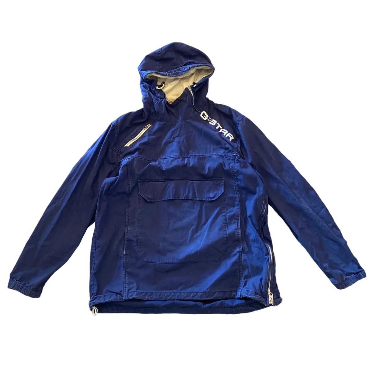 G-Star Raw Anorak Gorpcore Hoodie Jacket Y2k Cinch Zippers Windbreaker Large