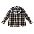 Red Head Plaid LS Button Up Large Shirt Black