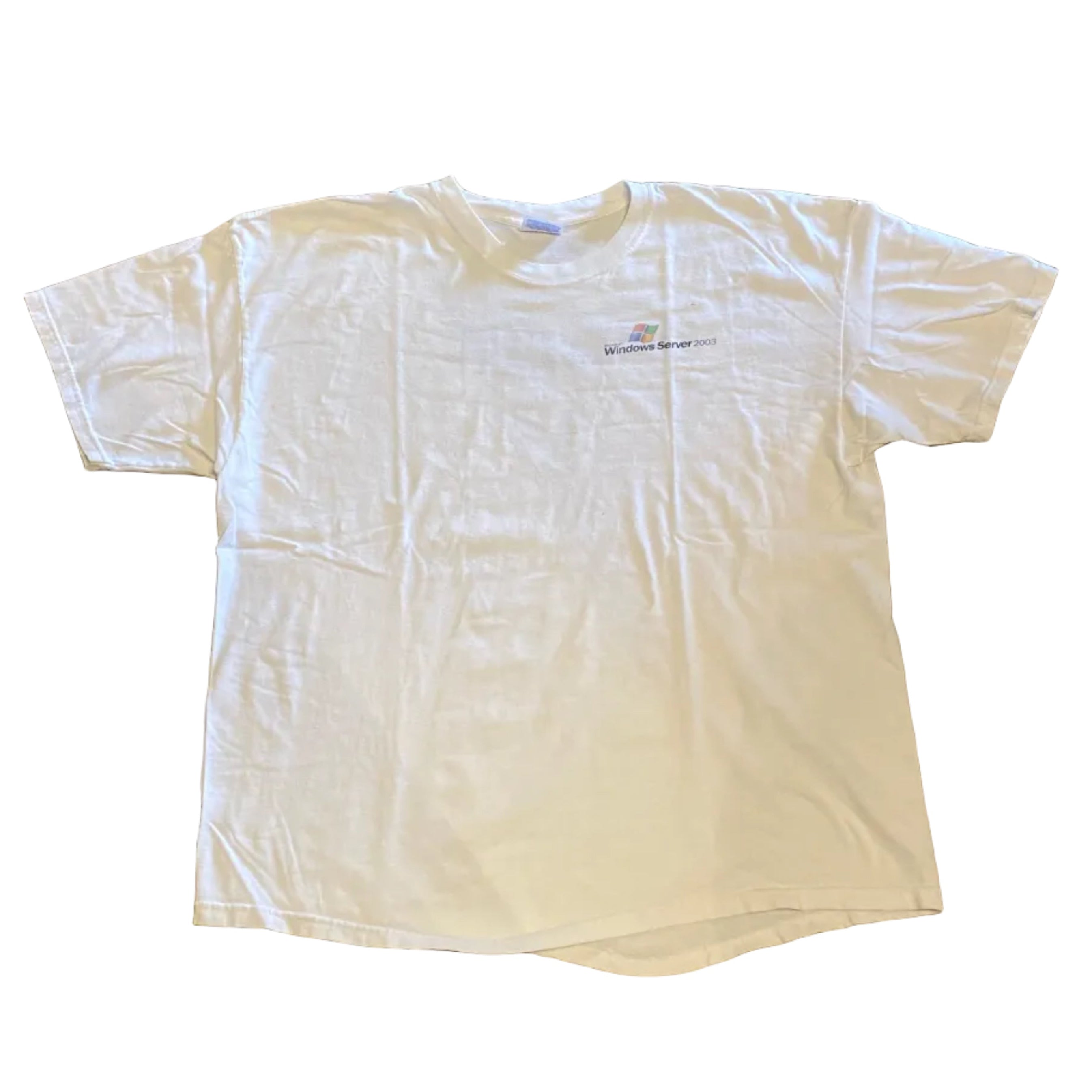 Hanes Beefy T Microsoft Windows Server XL 2003 Y2K White Shirt