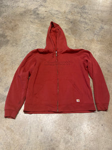 Carhartt Embroidered Logo    Zip Hoodie Xlarge  Red Sweater