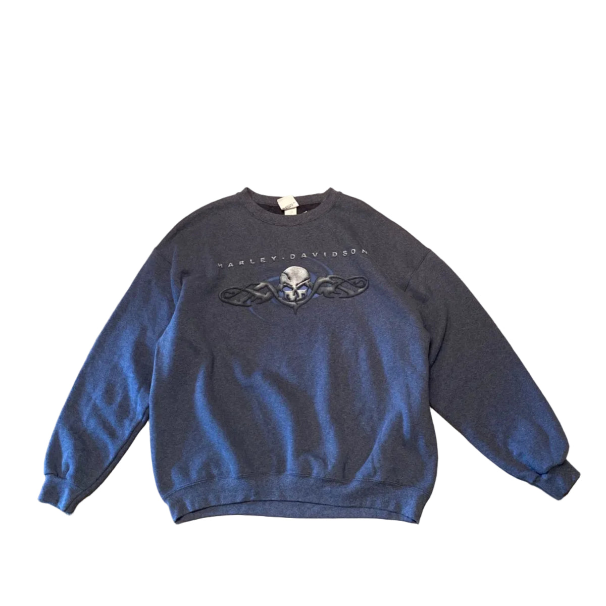 Harley Davidson Dusty Blue Crewneck Twin Cities Lakeville Large 2005